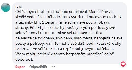 Recenze Magdalena Bínová | EFT a NLP terapeut